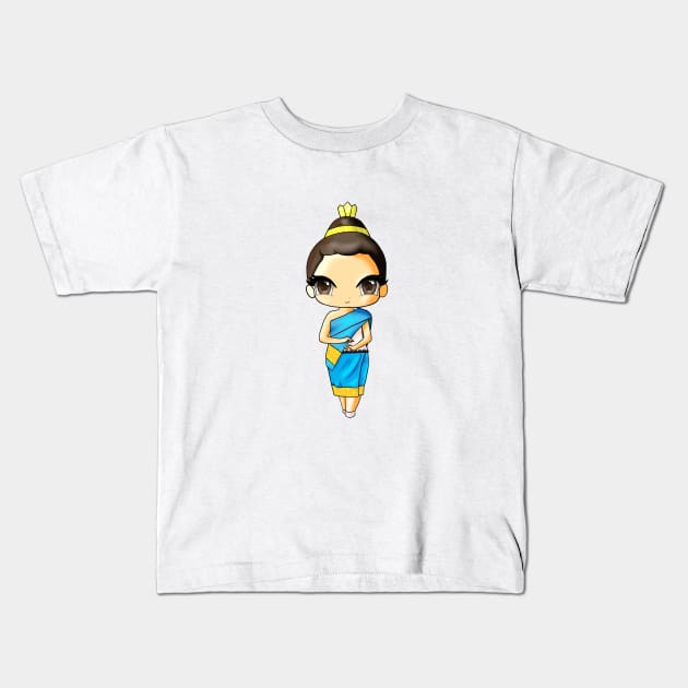 Super Cute Sao Lao Chibi - Traditional Dress *Wedding* Kids T-Shirt by pbDazzler23